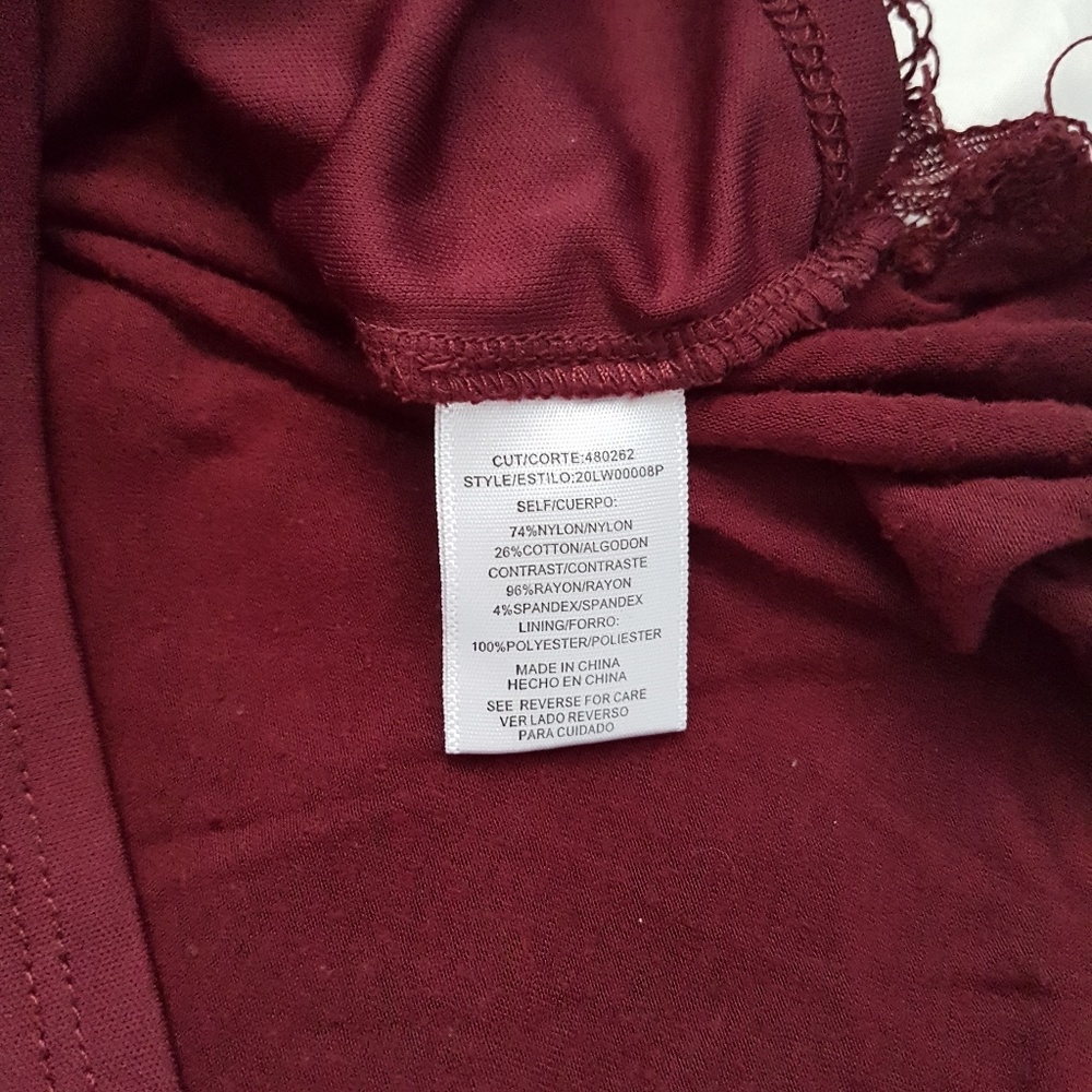 Plus size maroon top - Picture 3 of 3